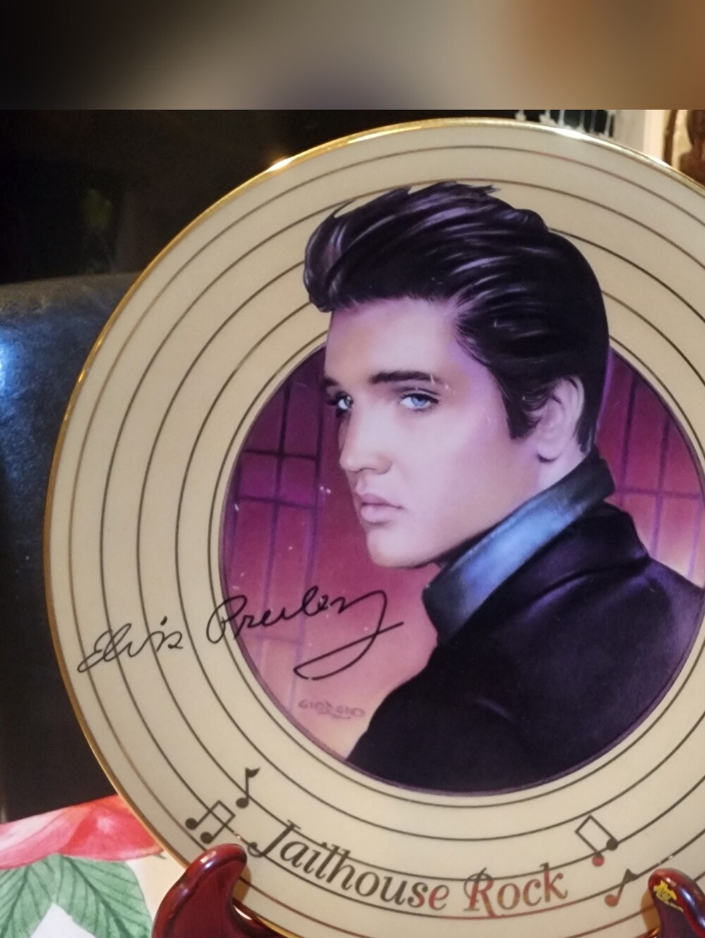 NATE GIORGIO - ELVIS PRESLEY  COLLECTORS PLATE "JAILHOUSE ROCK"-   No:12065D